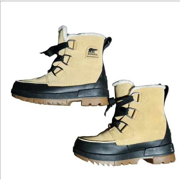 Sorel Tivoli IV Boots Womens Size 6 Beige Black - Picture 3 of 8